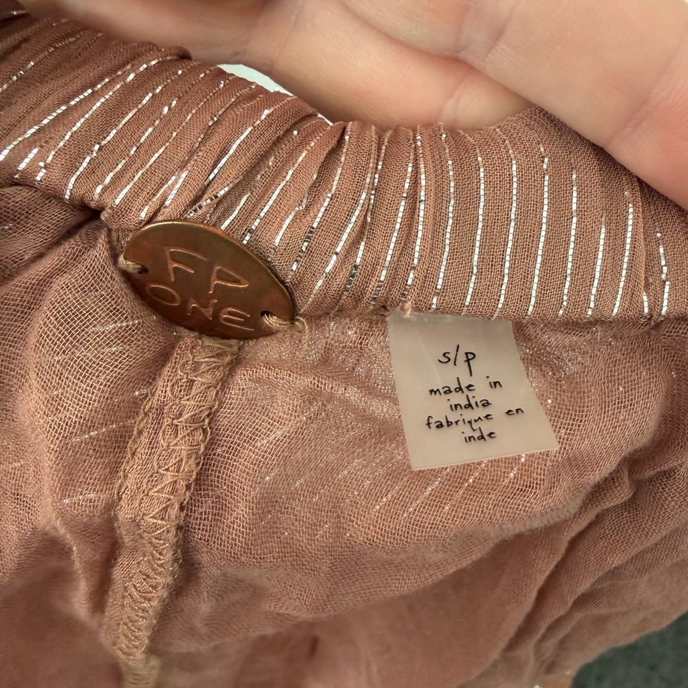 Free People Clover Shine Metallic Skirt - Picture 3 of 6